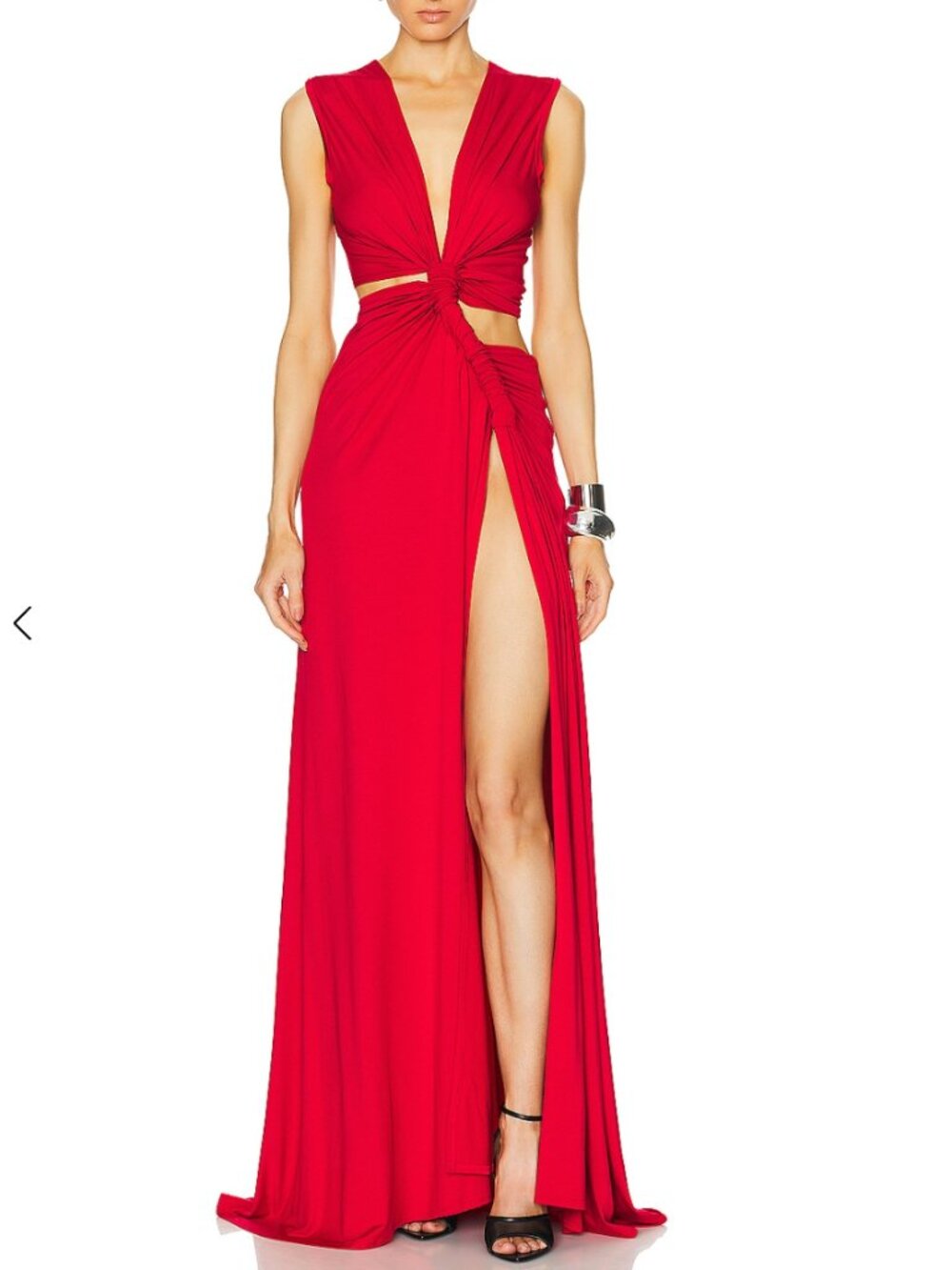 Sid Neigum Triple Loop Knit Dress in Red size XS